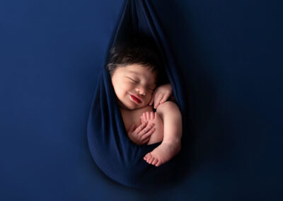 Newborn Photograph - Portfolio - Blue Background
